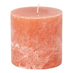 Kaars rustiek - oranje/terra - ø10x10 cm