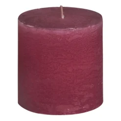 Kaars rustiek - rood - ø10x10 cm