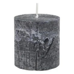 Kaars rustiek - zwart - ø7x7 cm