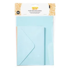 Kaart met enveloppen - multikleur - set van 24