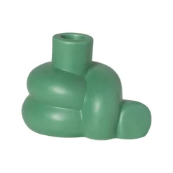 Kandelaar knoop - groen - 9.5x9x12 cm