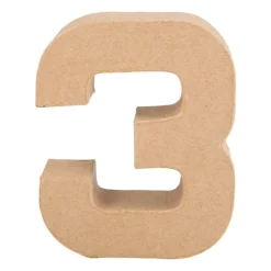 Kartonnen cijfer 3