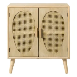 Kast Flores met ovalen vlakken - bruin - 78x70x37.5 cm