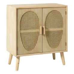 Kast Flores met ovalen vlakken - bruin - 78x70x37.5 cm