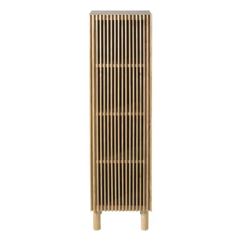 Kast Japandi smal - bruin - 145x40x33 cm