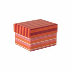 Kerst cadeau doos klein - multikleur - 7.5x12.5x9.5 cm