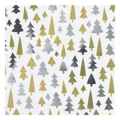 Kerst inpakpapier boom - zilver/goud - 70x200 cm