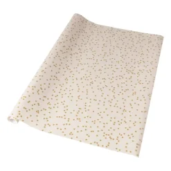 Kerst inpakpapier roze sterren - multikleur - 70x200 cm