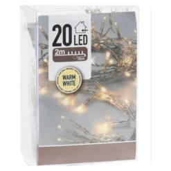 Kerst LED lampjes - warm wit - 20 lampjes - 2 meter