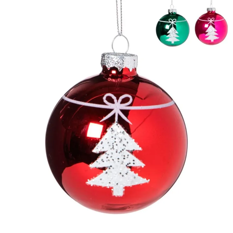 Kerstbal boom - rood - diverse varianten