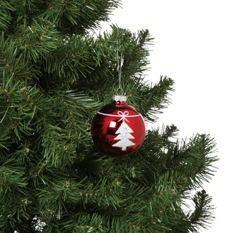 Kerstbal boom - rood - diverse varianten