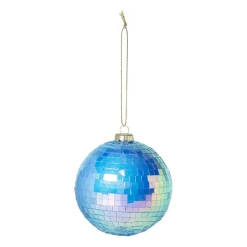 Kerstbal discobal - blauw