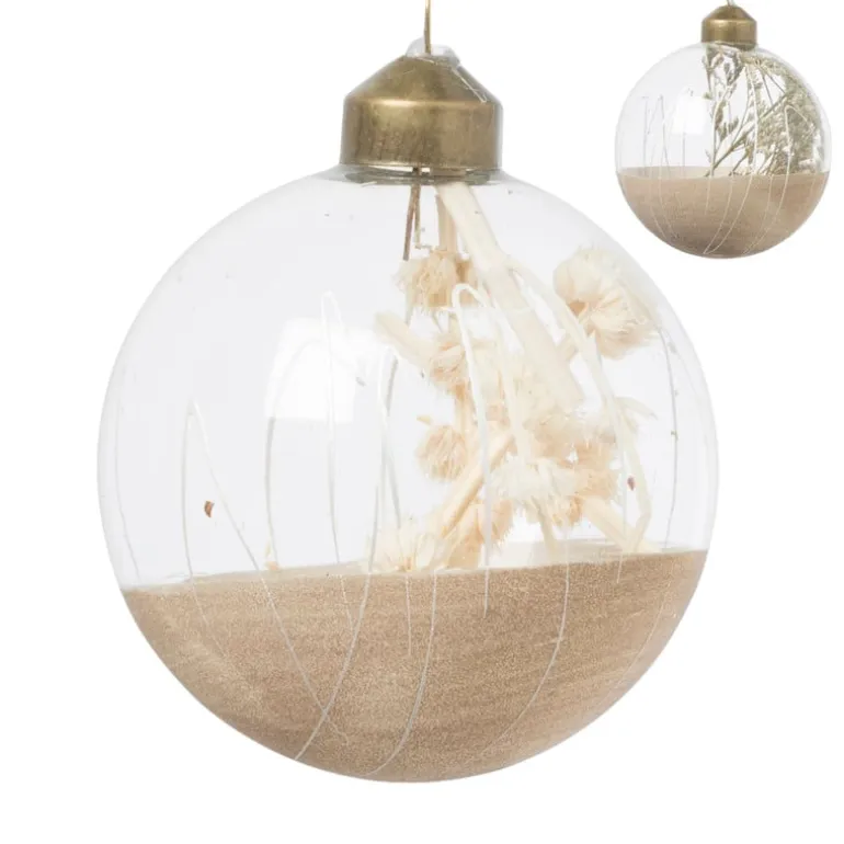 Kerstbal droogbloem - diverse varianten - Ø8 cm