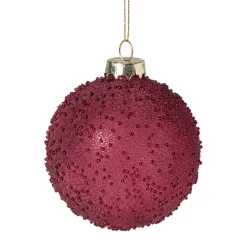 Kerstbal druppeltjes - roze