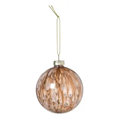 Kerstbal glossy - bruin