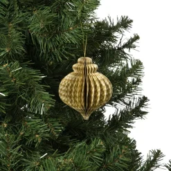 Kerstbal papier clashing colours - diverse varianten - ø8.3x10 cm