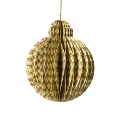 Kerstbal papier clashing colours rond - diverse varianten - ø7x9.5 cm