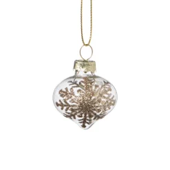 Kerstbal sneeuwvlok - goudkleurig