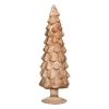 Kerstboom beeldje groot - bruin - ø8x30 cm