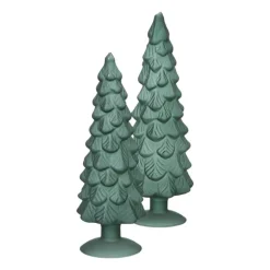 Kerstboom beeldje klein - groen - ø8x24.5 cm