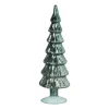 Kerstboom beeldje shiny groot - groen - ø8x30 cm