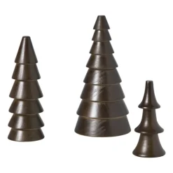 Kerstboom groot - bruin - ø9x17.5 cm