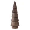 Kerstboom hout - bruin - ø5.3x15.5 cm