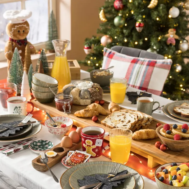 Kerstboom hout - bruin - ø5.3x15.5 cm