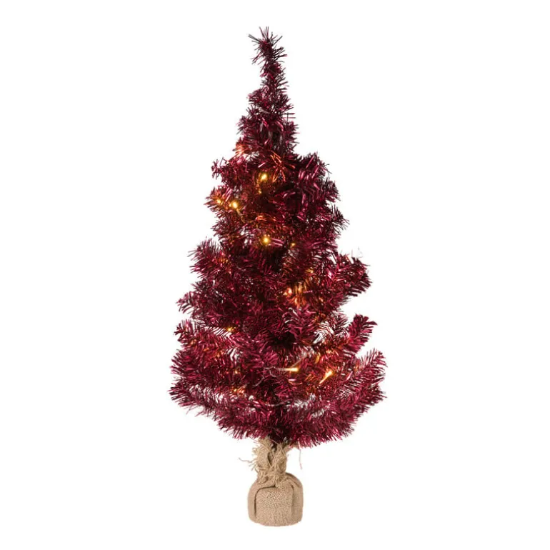 Kerstboom LED - rood - 90 cm