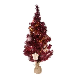 Kerstboom LED - rood - 90 cm