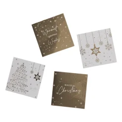 Kerstcadeau tags - goud - set van 24