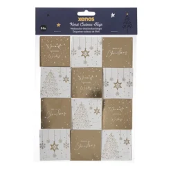 Kerstcadeau tags - goud - set van 24