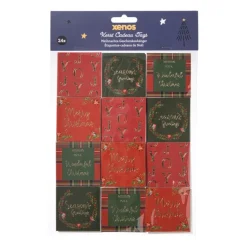 Kerstcadeau tags - rood/groen - set van 24