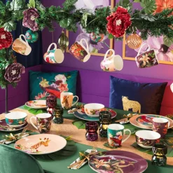 Kerstclip bloem - lila - 13x13 cm