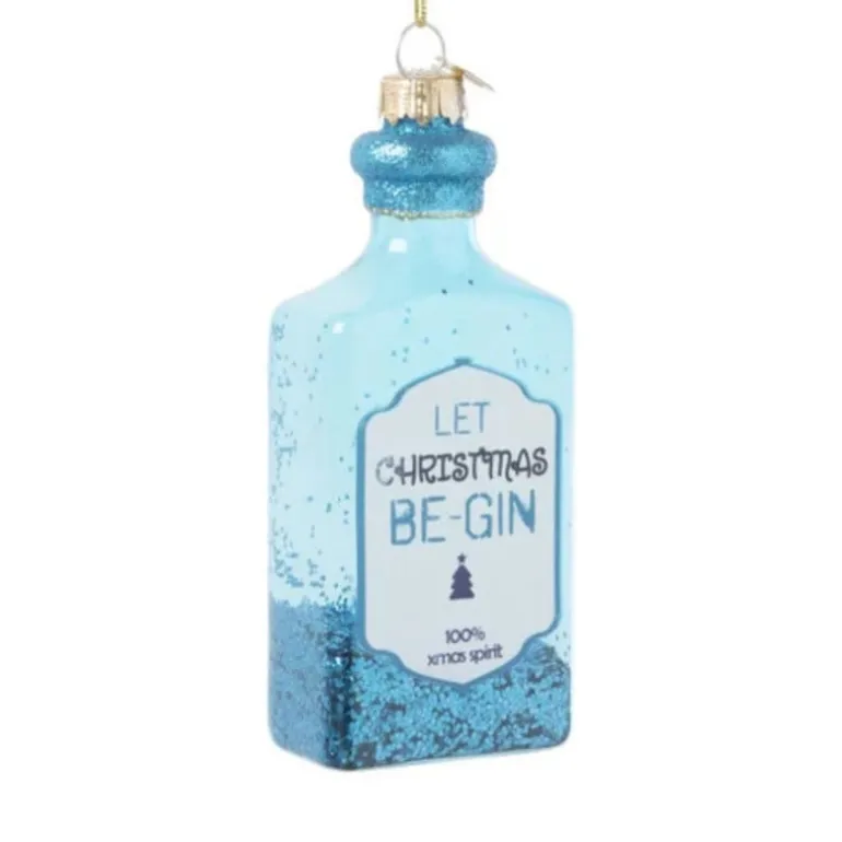 Kersthanger blauwe gin