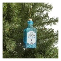 Kersthanger blauwe gin
