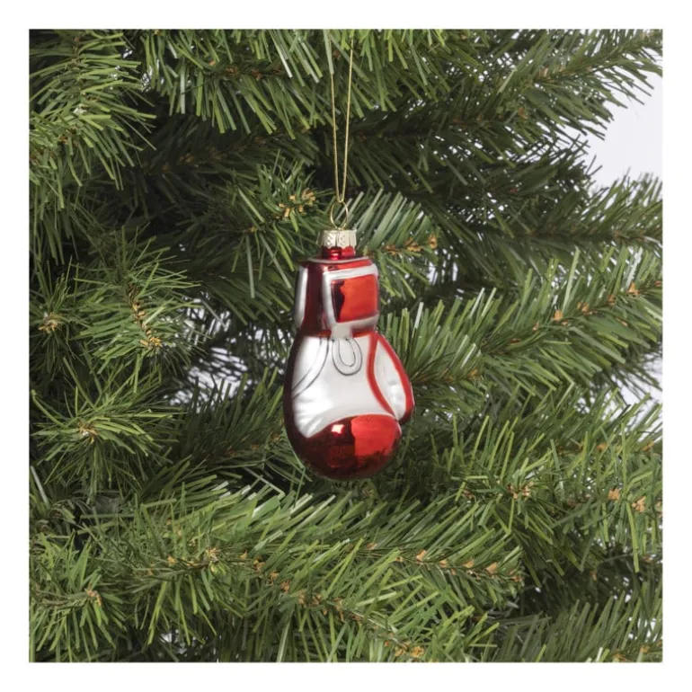 Kersthanger bokshandschoen - glas - 9x4.7x4.3 cm