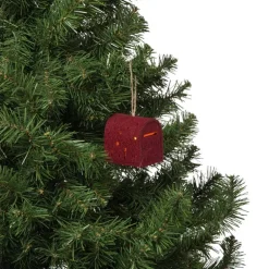 Kersthanger brievenbus - roze - 6.5x6x4.5 cm