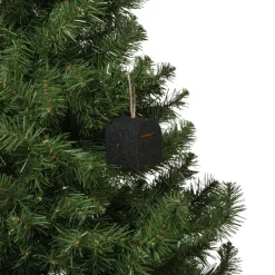 Kersthanger brievenbus - zwart - 6.5x6x4.5 cm
