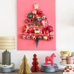 Kersthanger broccoli - groen - 8.5x6.5x6 cm