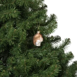 Kersthanger eekhoorn - bruin - 7.2x5.2x3 cm