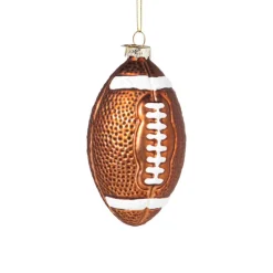 Kersthanger football - bruin - 12x7x6.5 cm