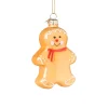 Kersthanger gingerbread - bruin - 9.7x6.4x1.8 cm