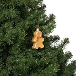 Kersthanger gingerbread - bruin - 9.7x6.4x1.8 cm