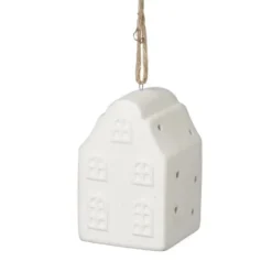 Kersthanger huisje - lichtgevend - wit