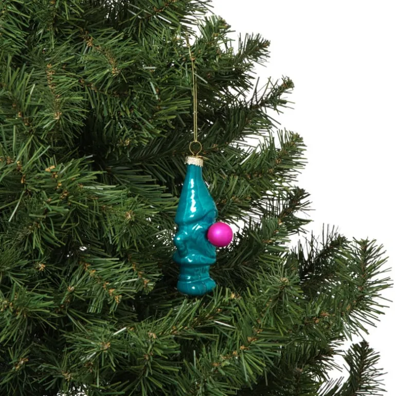 Kersthanger kabouter - groen - 10.5x5.3x4.7 cm