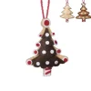 Kersthanger kerstboom - diverse varianten - 13x7.5x1 cm