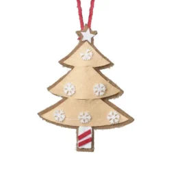 Kersthanger kerstboom - diverse varianten - 13x7.5x1 cm