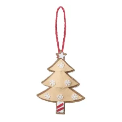 Kersthanger kerstboom - diverse varianten - 13x7.5x1 cm