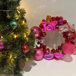 Kersthanger lippen roze - glas - 6.4x8.3x4 cm